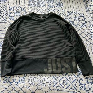 Nike Cropped “Just Do It” Pullover Sweatshirt